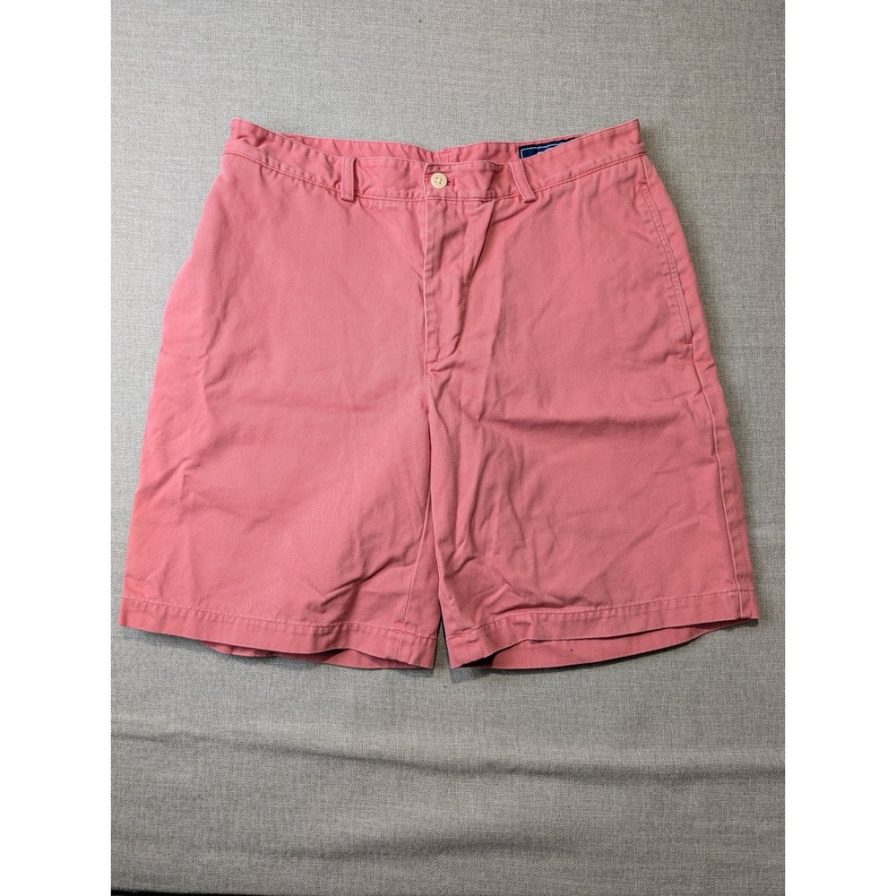 Vineyard Vines Club Short Mens 33 Salmon Pink 100% Cotton Twill‎ Chino Shorts